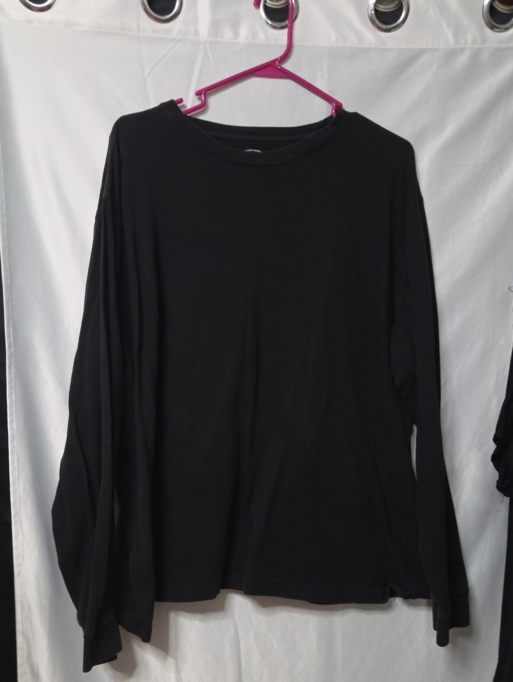 Faded Glory Black Long-Sleeve Crewneck Shirt 2xlarge